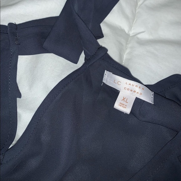 Navy Blue Lauren Conrad Blouse - Picture 3 of 3